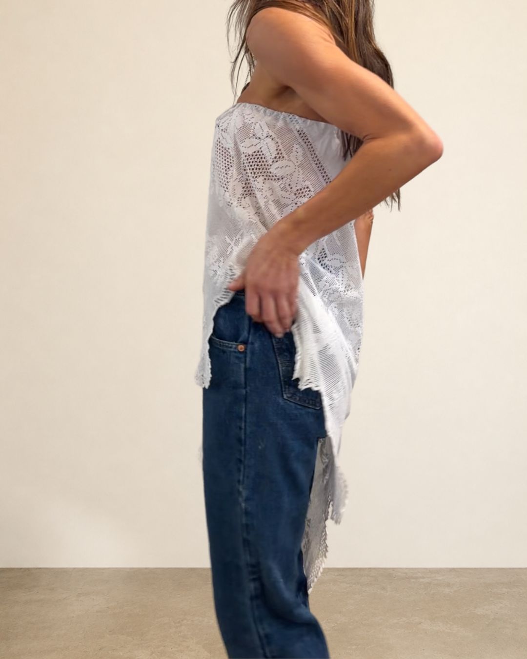 Asymmetrical Antique Linen Convertible Skirt/Top