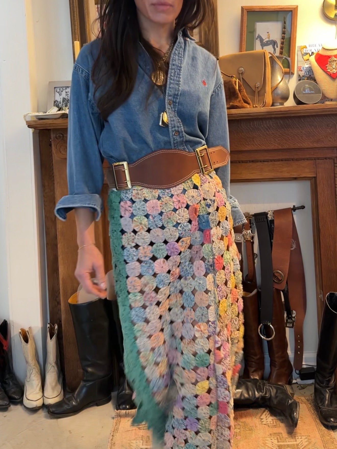 Yo-yo Maxi Skirt Jade
