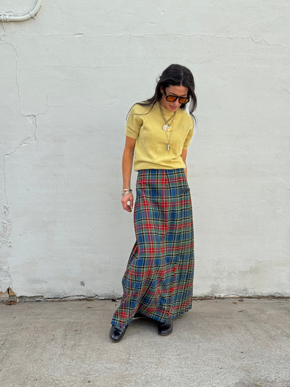 Long Kilt Skirt in Royal Stewart