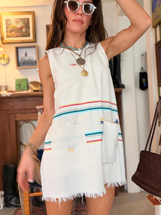 Guatemalan Linen Mini w/ Front Pockets