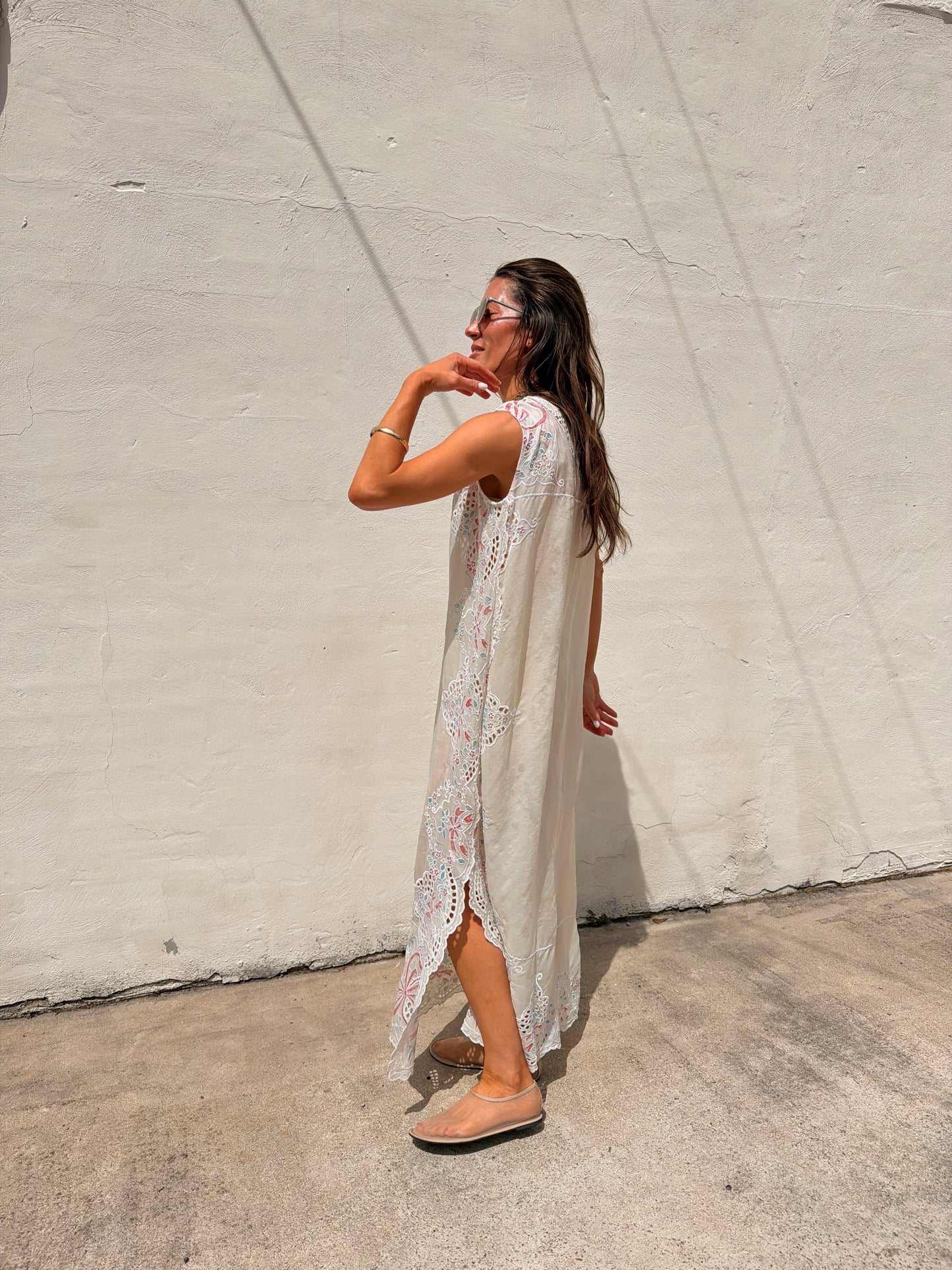 Organza Cutwork Maxi Dress