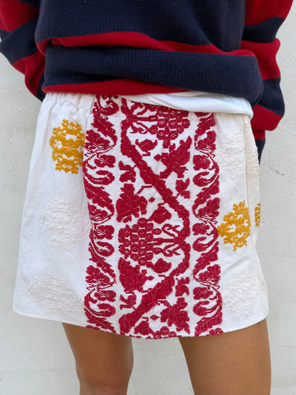 Red and Yellow Antique Linen Mini