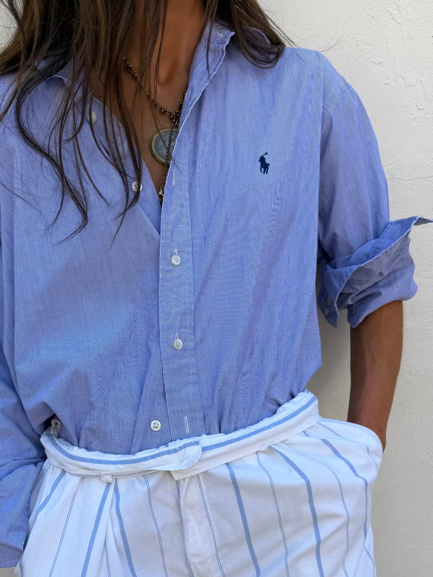 Ralph Lauren Blue Micro Stripe