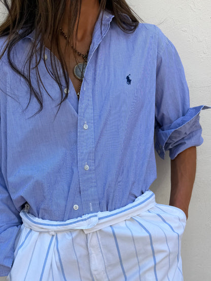 Ralph Lauren Blue Micro Stripe