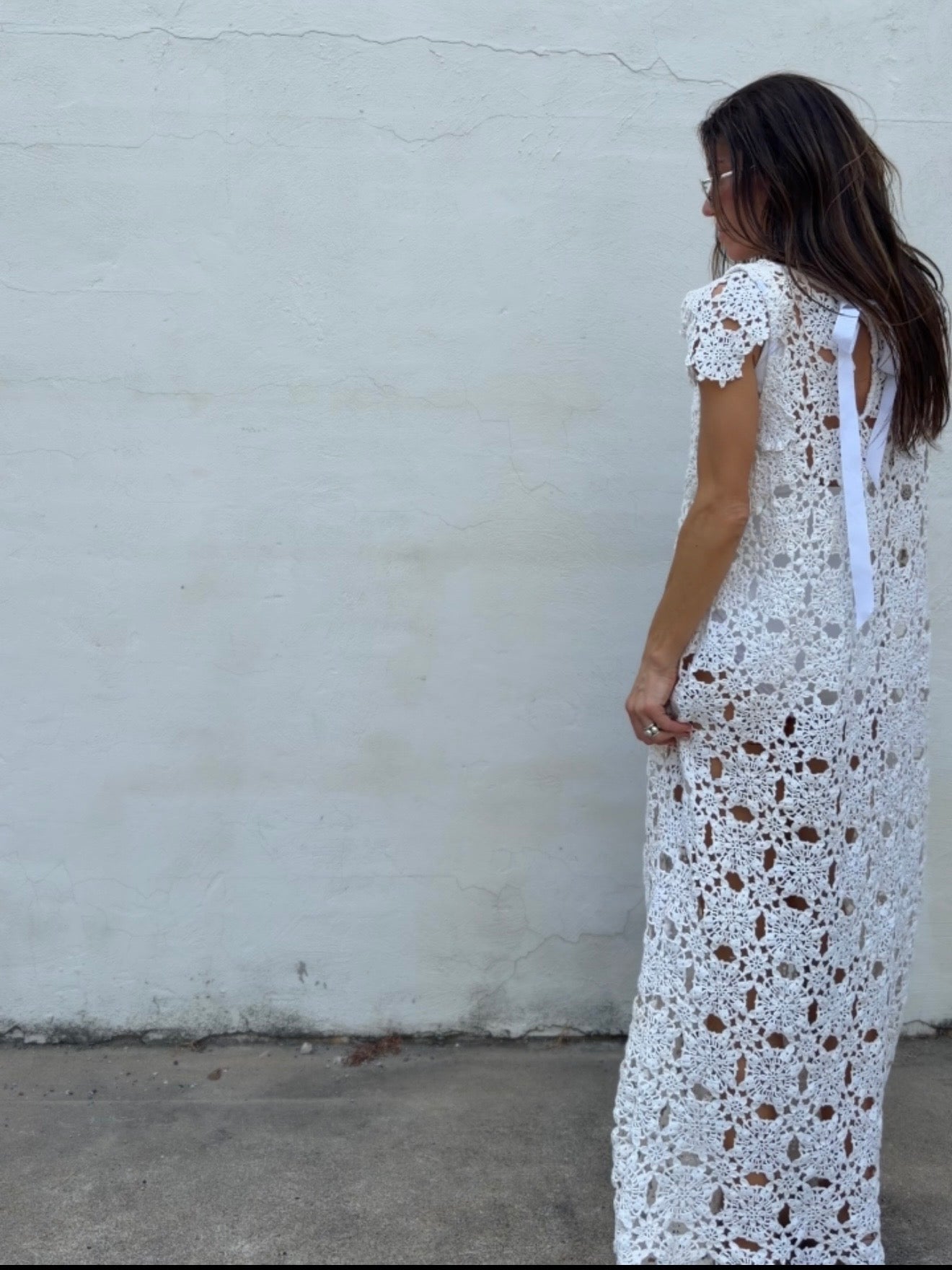Crochet Cap Sleeve Gown
