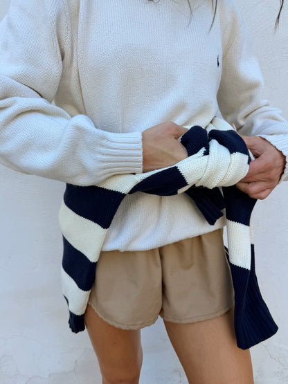 RL Cotton Crew Ivory