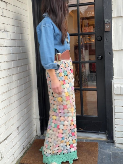 Yo-yo Maxi Skirt Jade