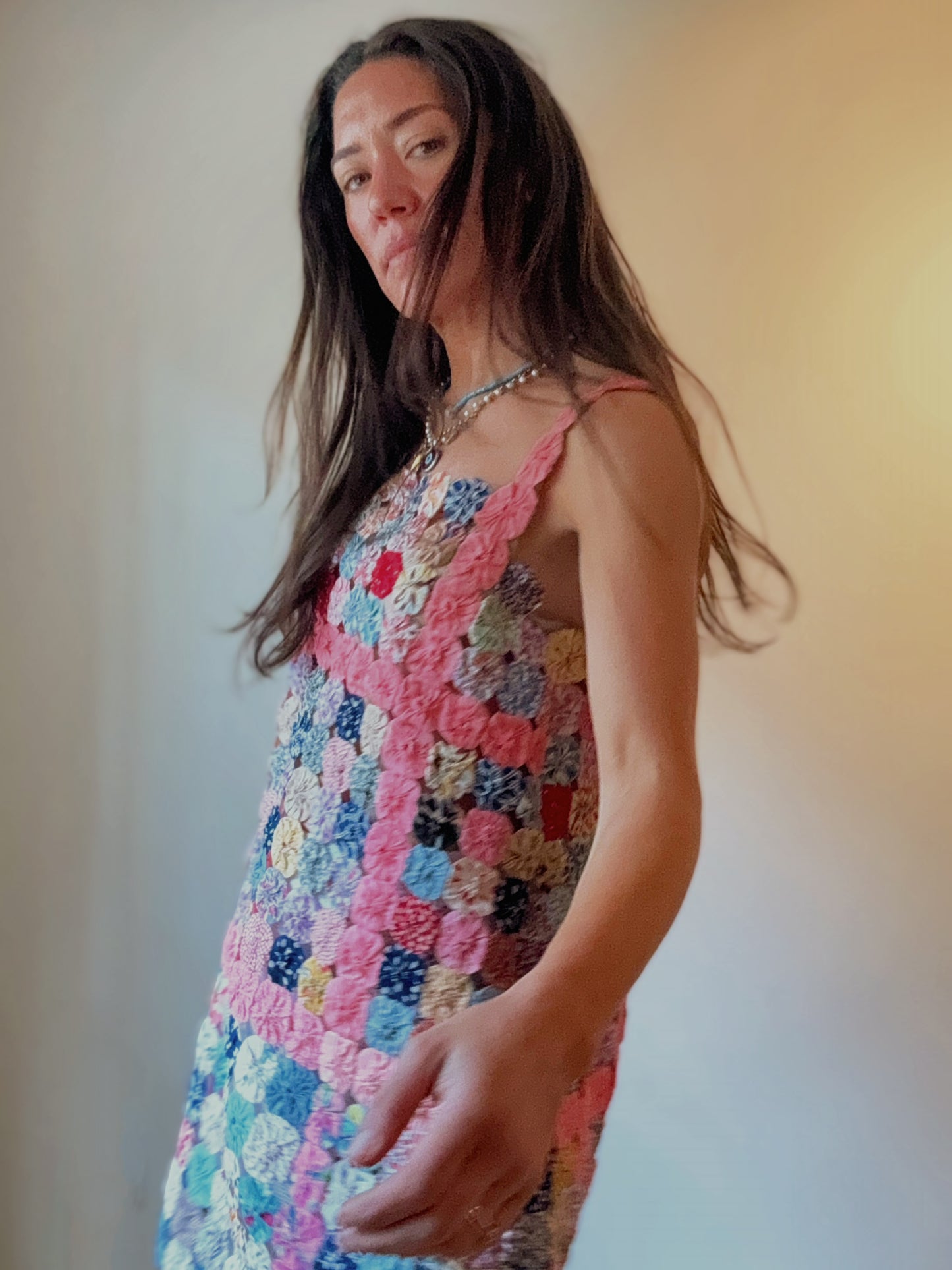 Yo-yo Mini Dress Pink
