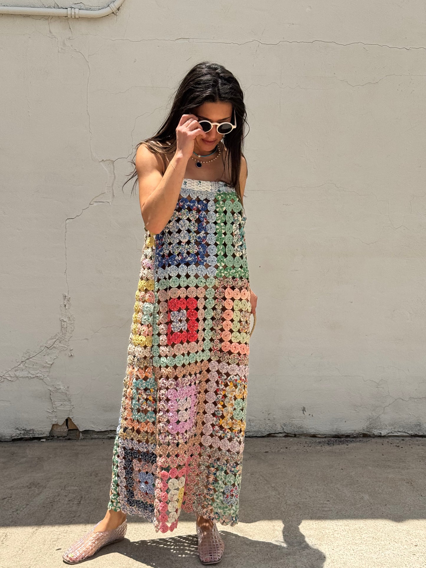 Yo-yo Strapless Maxi Dress