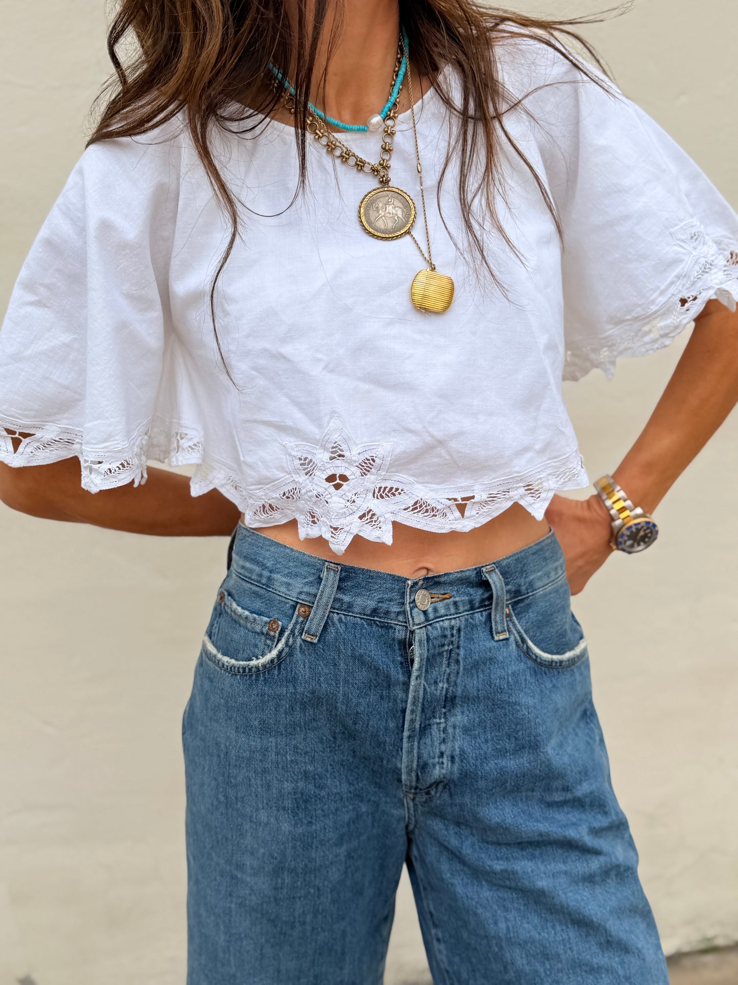 Lace Detail Crop