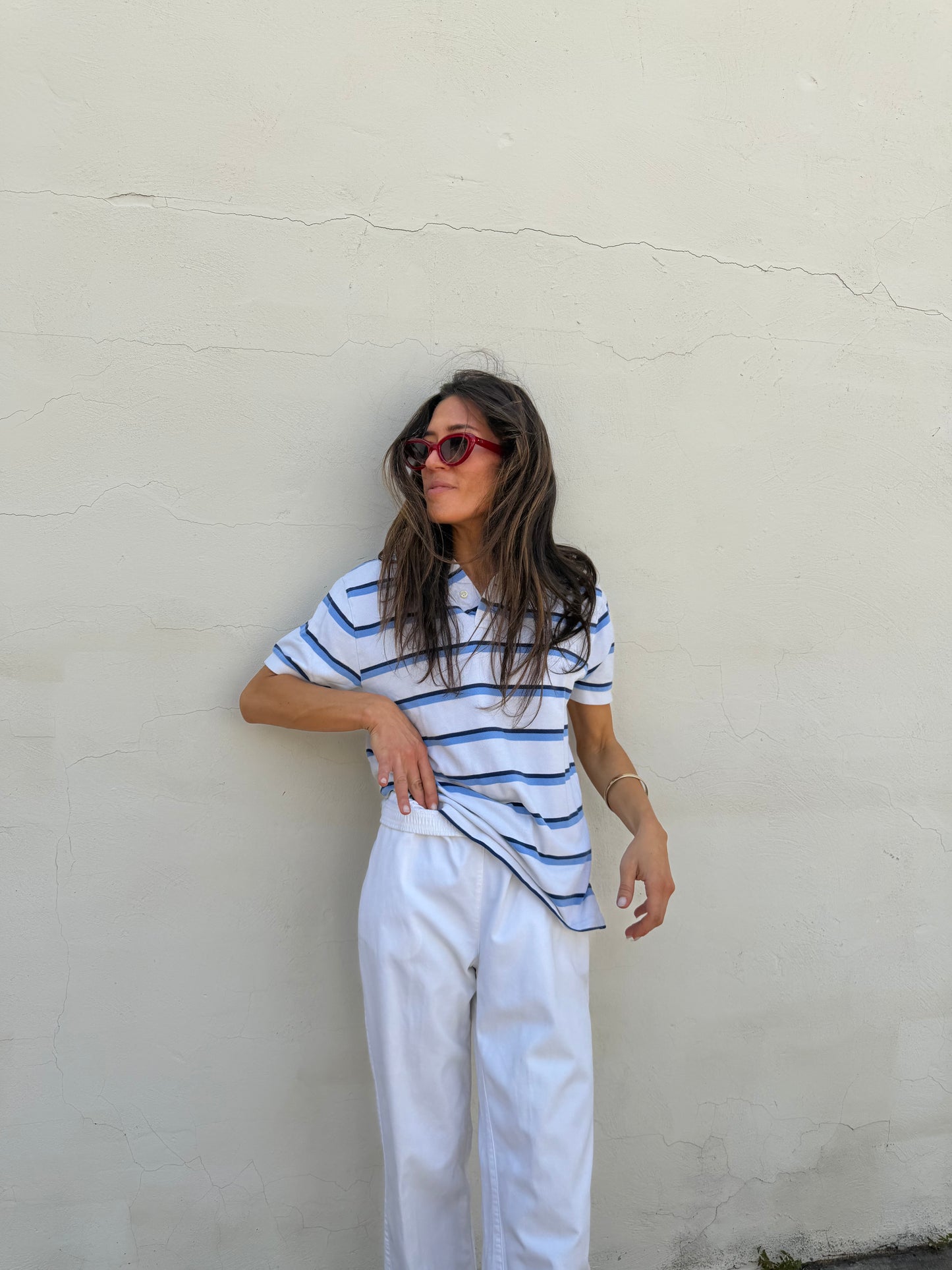 Blue Stripe 90s RL Polo