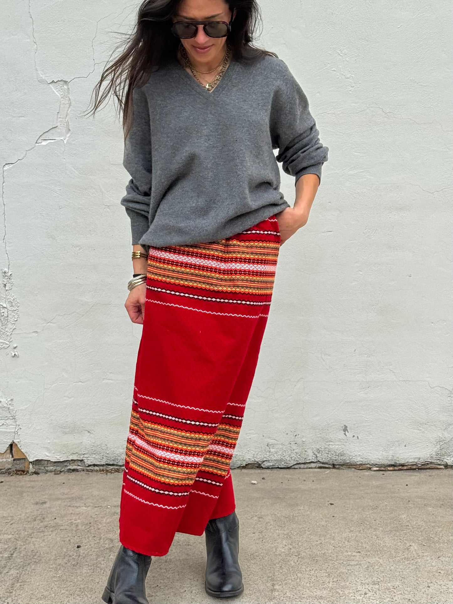 Romanian Textile Maxi Skirt