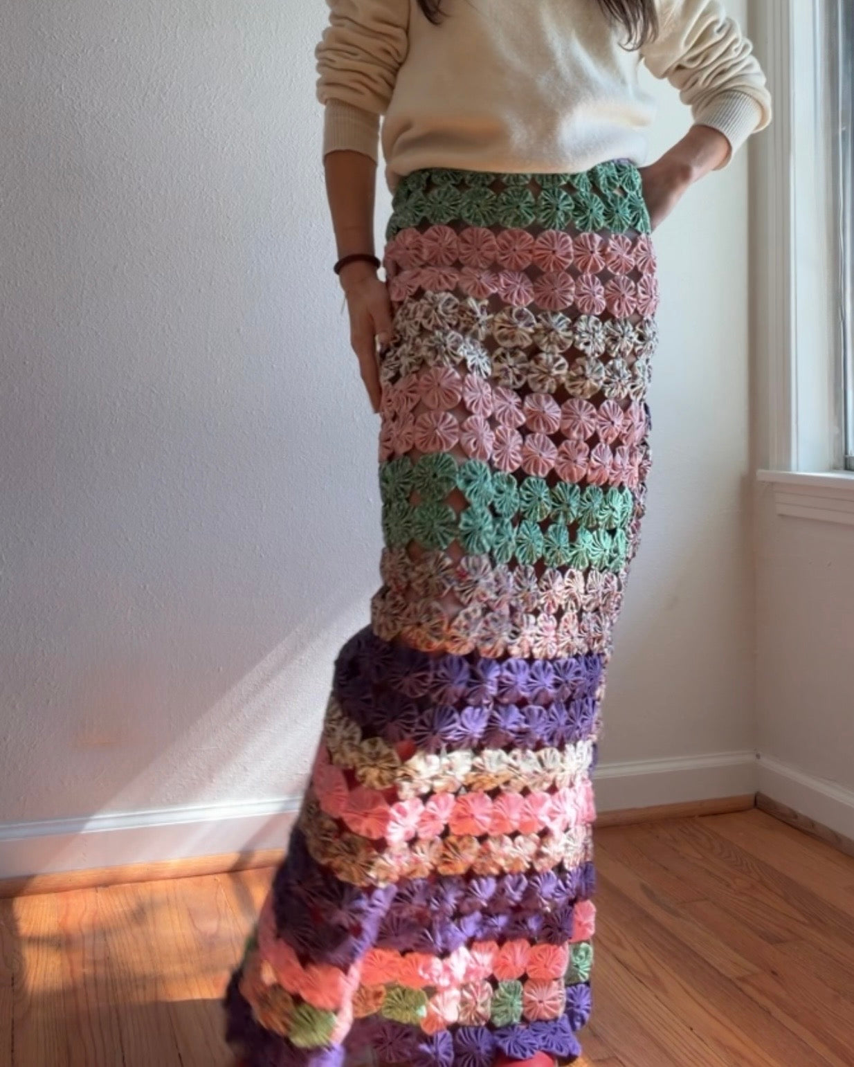 Yoyo Maxi Skirt in Petals