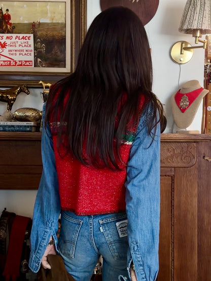 Red Chimayo Vest