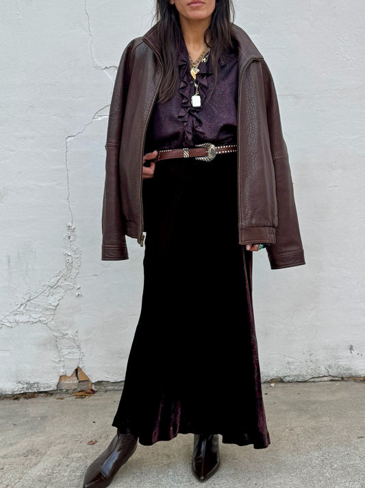 Velvet Paisley Skirt Ralph Lauren