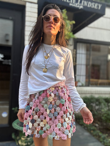 Yo-yo Mini Skirt Pink