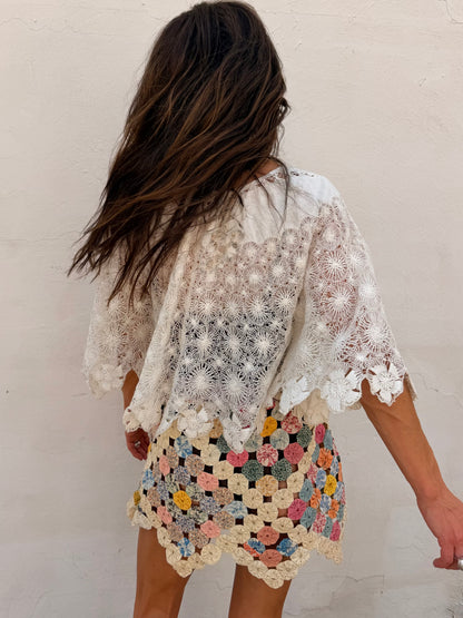 Delicate Lace Cape Top