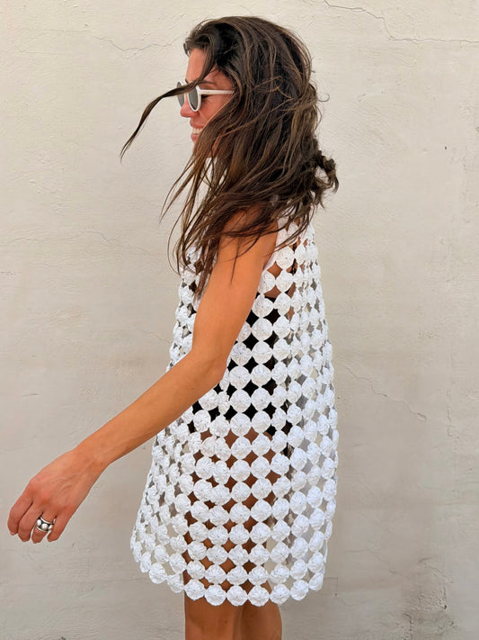 Yoyo Mini Dress White