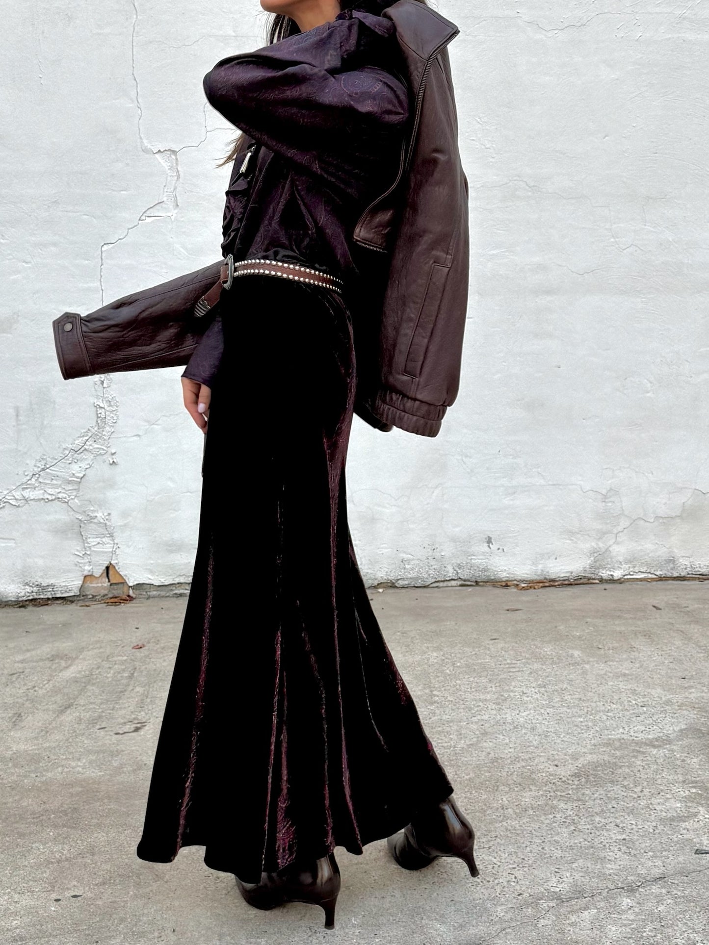 Velvet Paisley Skirt Ralph Lauren