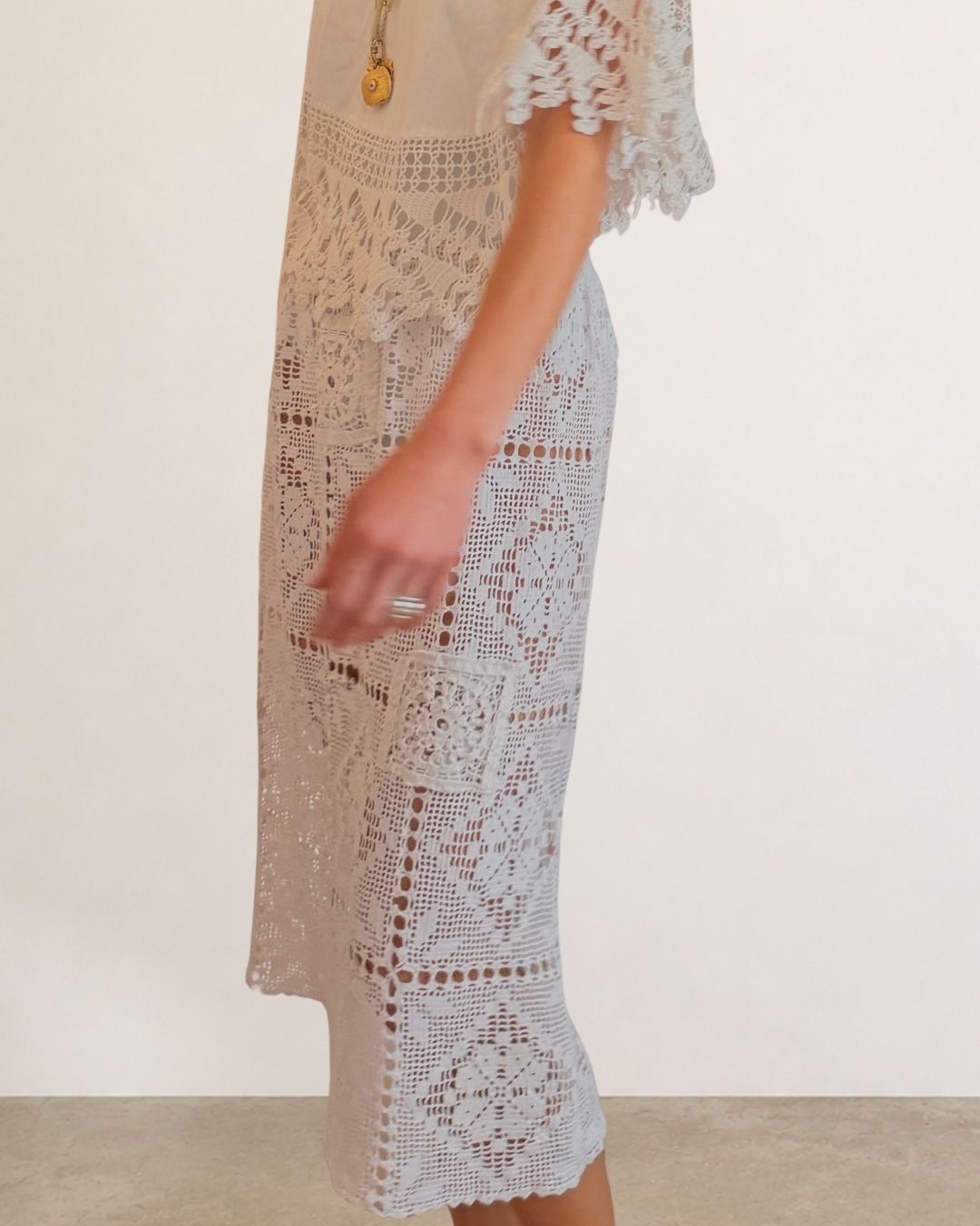 Crochet Square Midi Skirt