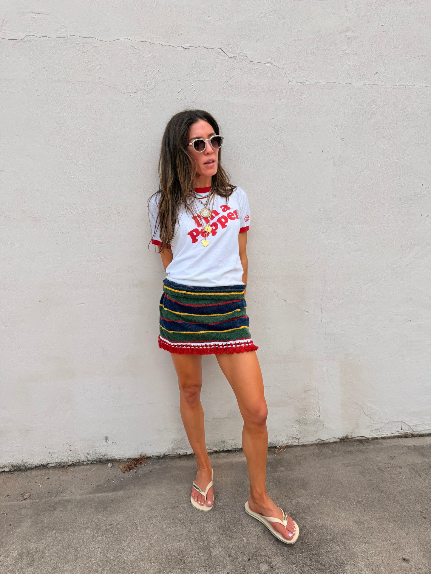 Towel Stripe Mini Skirt The Cape