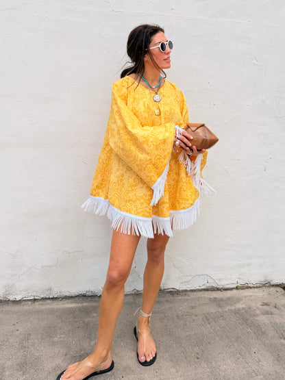 Mid Century Tassel Trim Dress