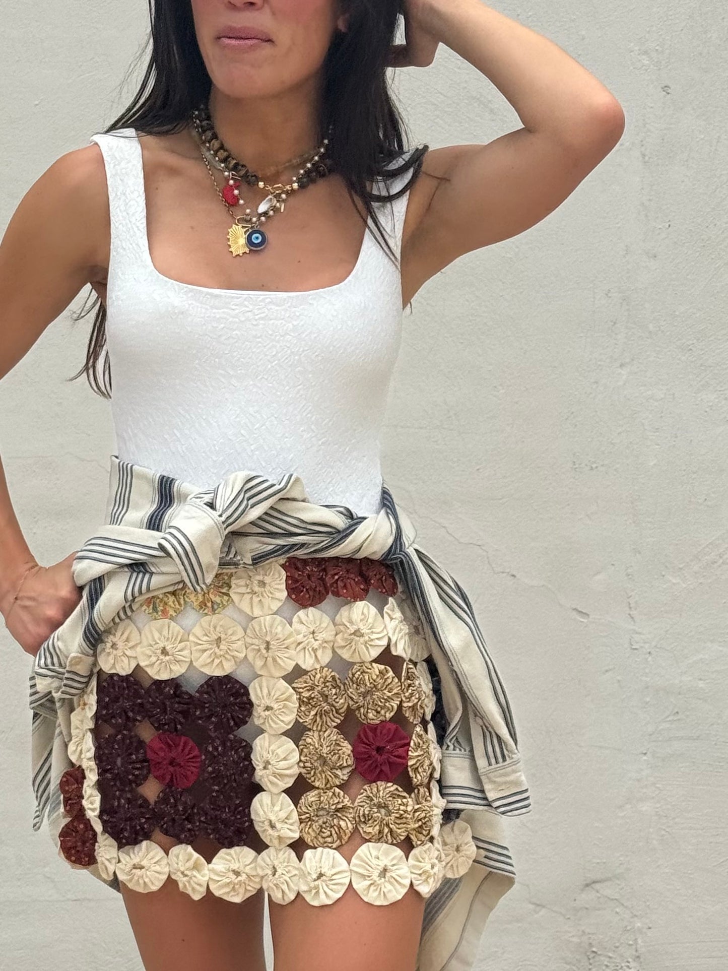 Yo-yo Mini Skirt Blues and Reds