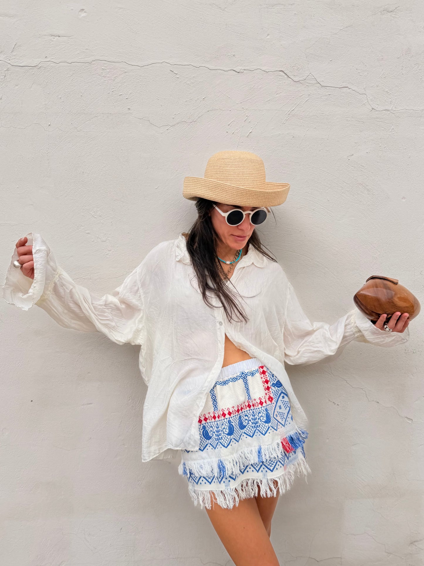 European Folk Textile Mini Skirt