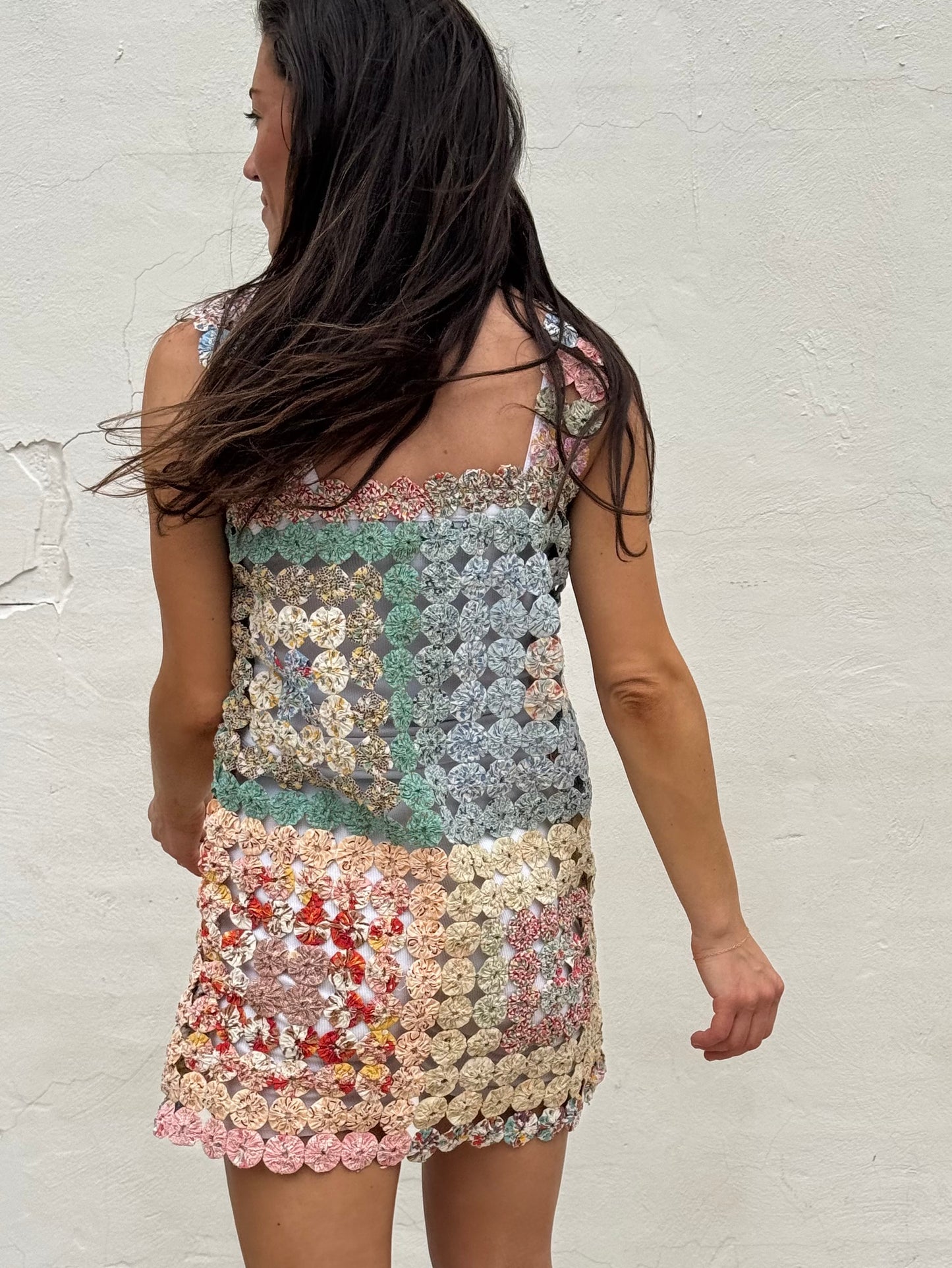 Yo-yo mini dress multi pastel