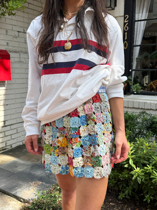 Blue band Yo-Yo mini skirt