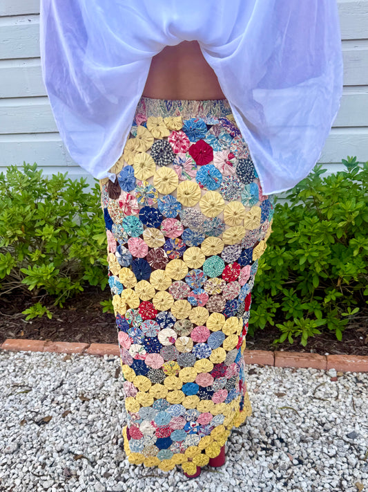 Yo-Yo Maxi Skirt Mango With Slit
