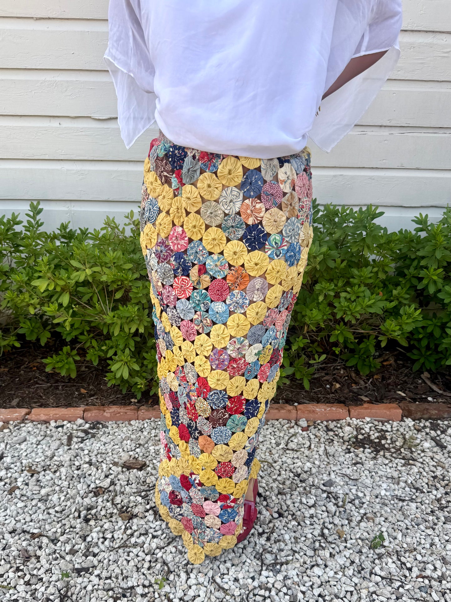 Yo-Yo Maxi Skirt Mango With Slit