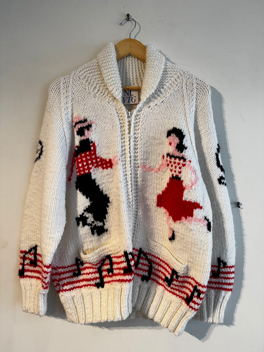 Square Dancing Cowichan Cardigan