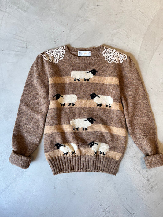 Wool Knit Sheep Sweater