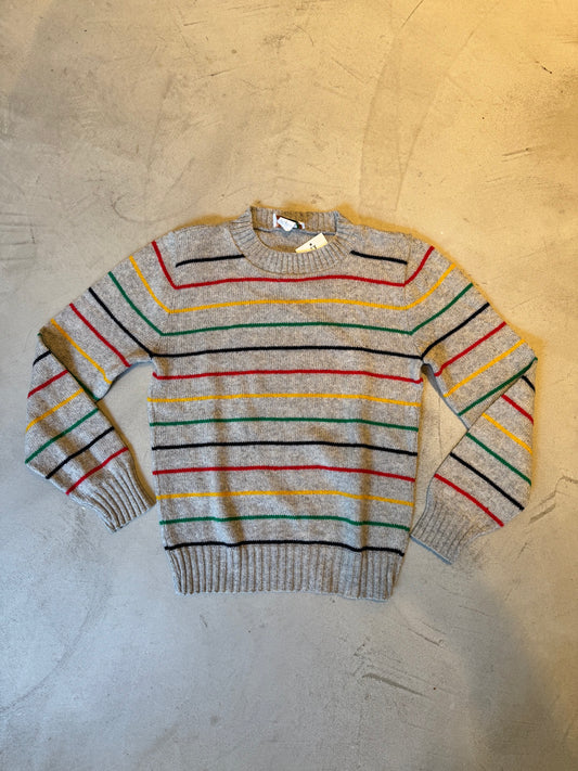 Multi Stripe Knit Sweater Small