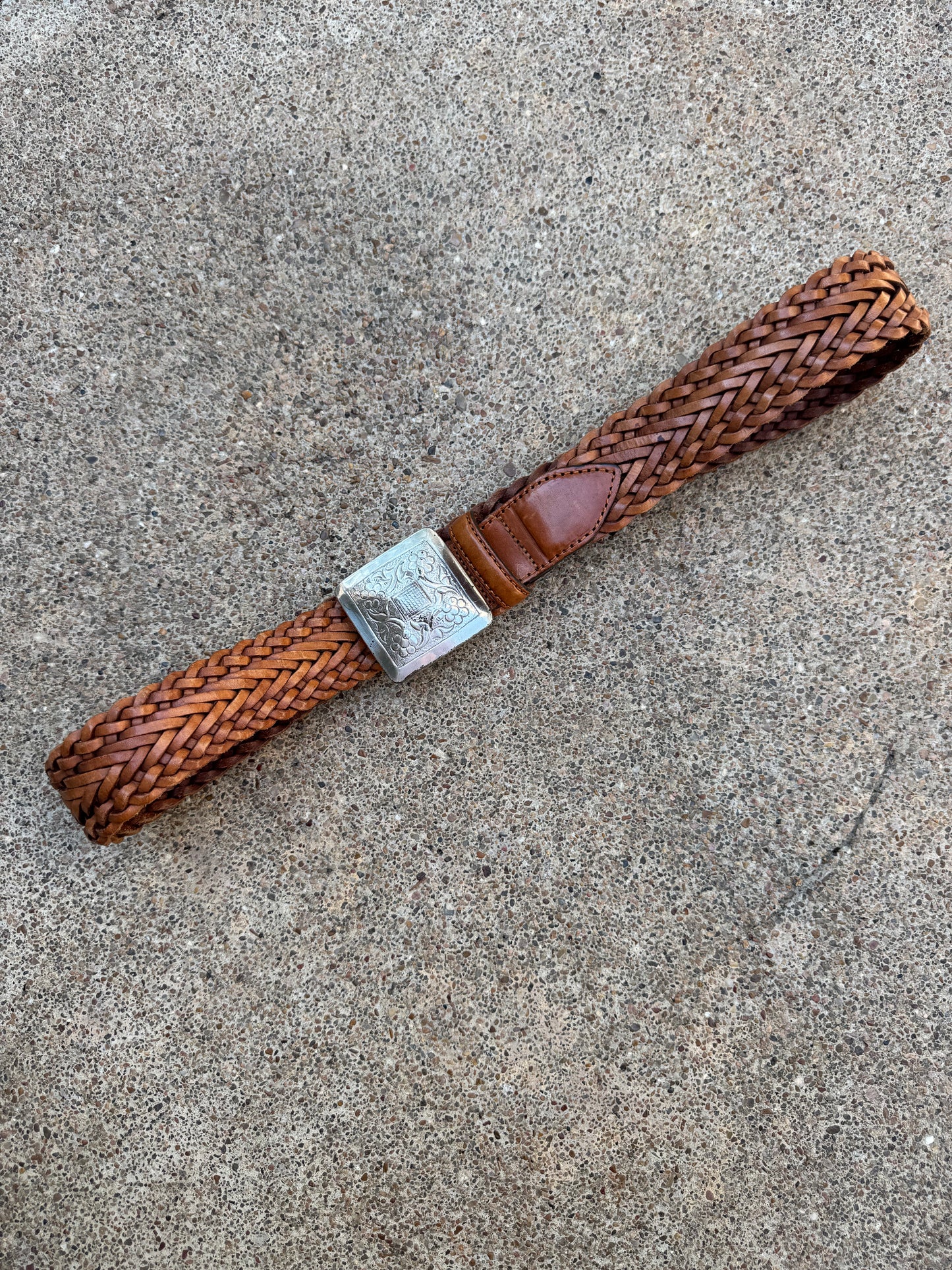 One World Brown Leather Belt