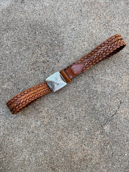 One World Brown Leather Belt