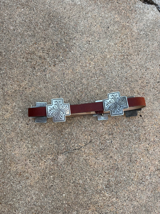 Gotcha Covered Brown Leather Belt