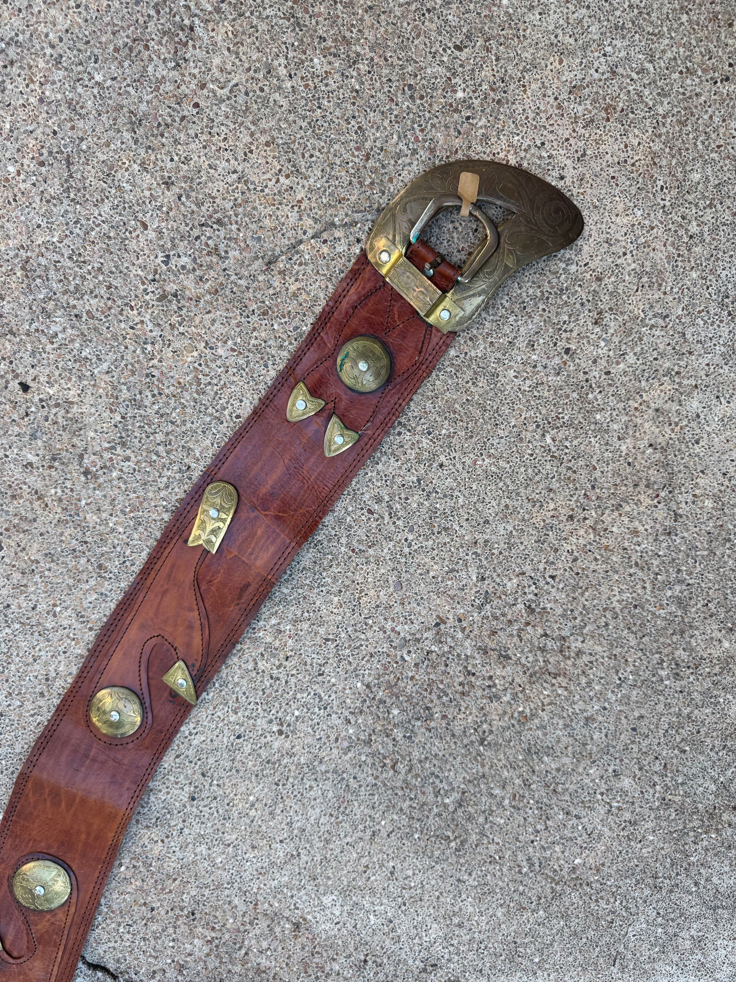 Handmade Brown Leather Belt
