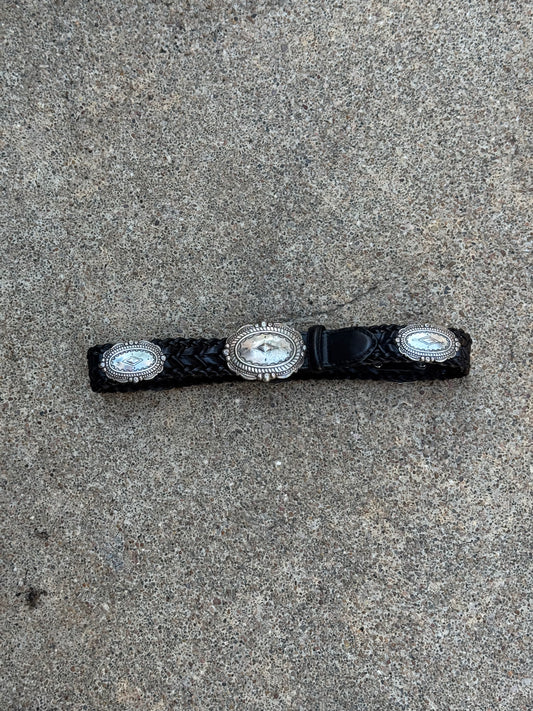 Brighton Black Leather Belt
