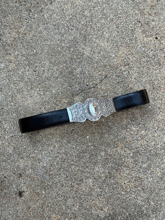 Brighton Black Leather Belt