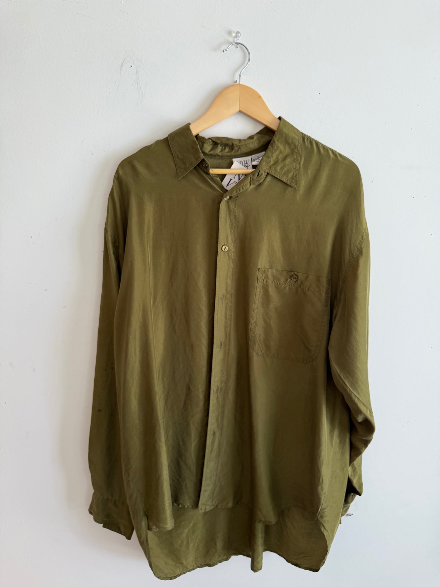 Army Green Button Down