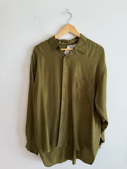 Army Green Button Down