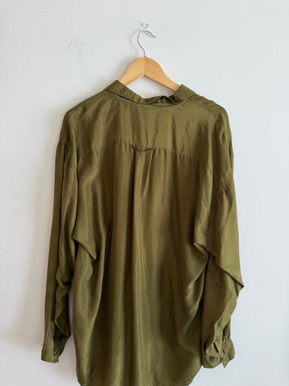Army Green Button Down