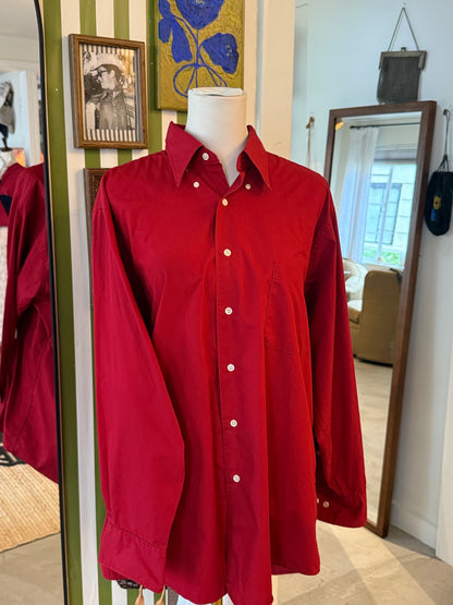 Red Button Down