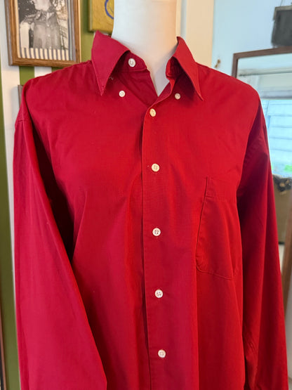 Red Button Down