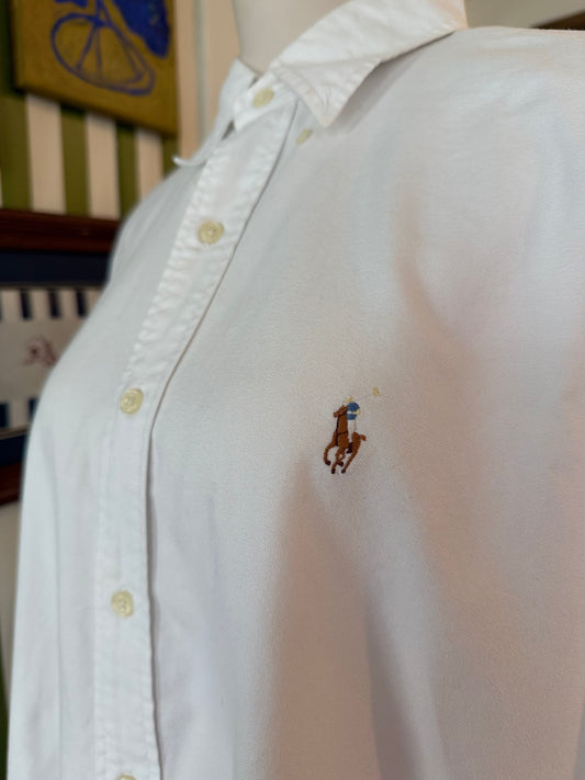 RL white button down
